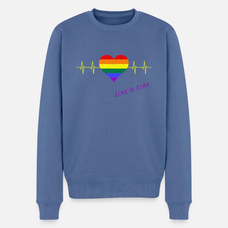 CSD, Pride Month, LGBTQ - Männer Premium Bio Pullover - Taubenblau