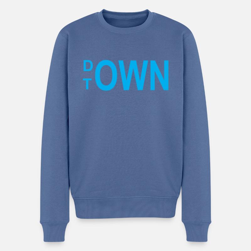 Downtown - Pull Premium bio Homme - bleu pigeon