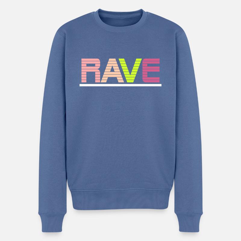 Rave - Pull Premium bio Homme - bleu pigeon
