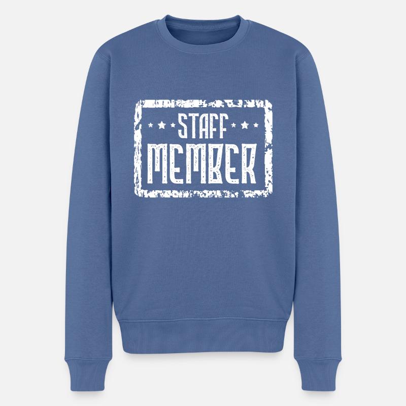 Cœur de membre du personnel - Pull Premium bio Homme - bleu pigeon