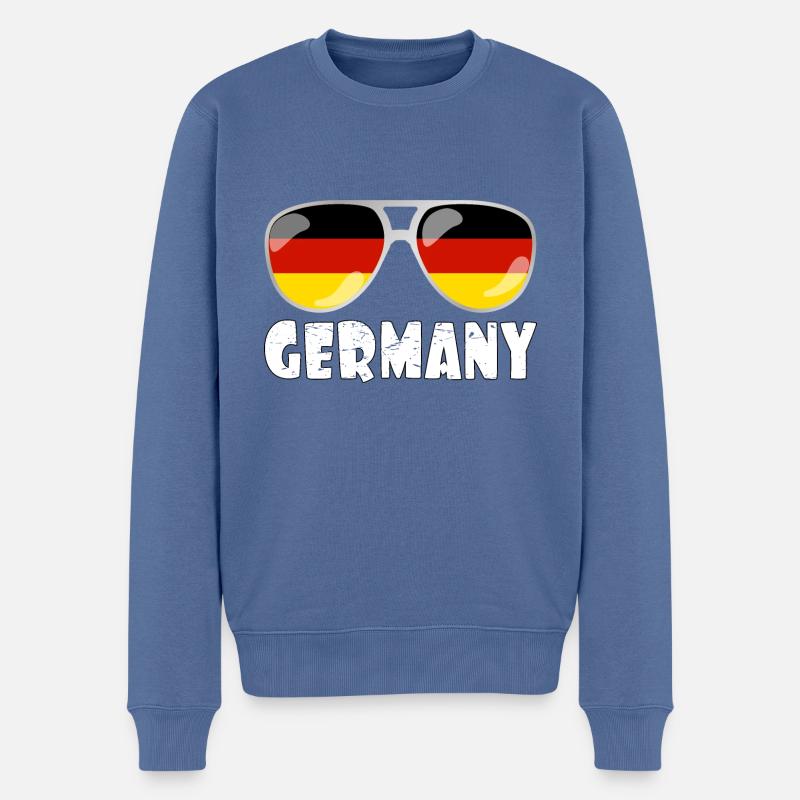 Germany Sunglasses love Germany - Männer Premium Bio Pullover - Taubenblau