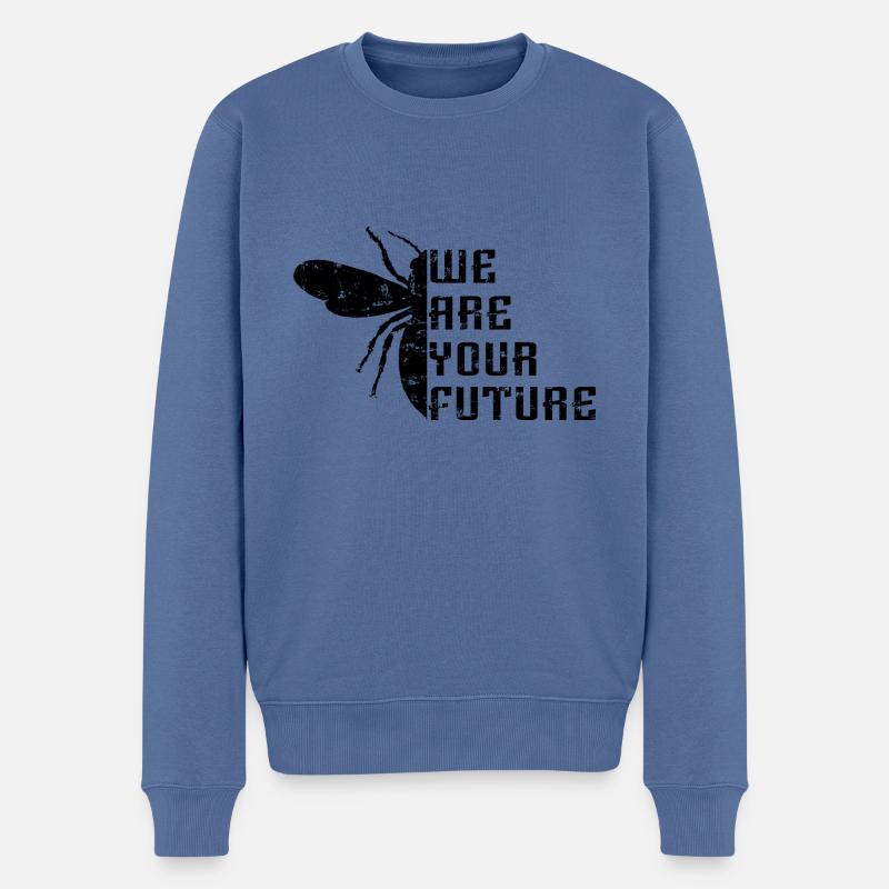 Abeilles Nous sommes l'avenir - Pull Premium bio Homme - bleu pigeon