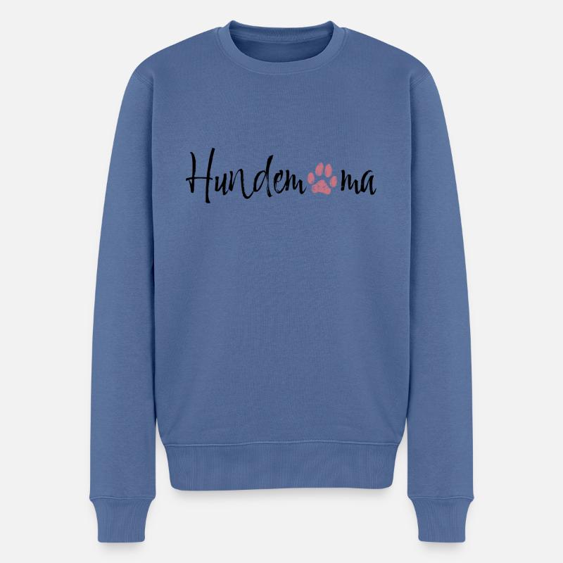 Hundemama - Männer Premium Bio Pullover - Taubenblau