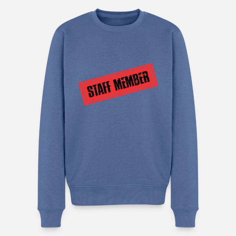 Staff Mitglied - Männer Premium Bio Pullover - Taubenblau