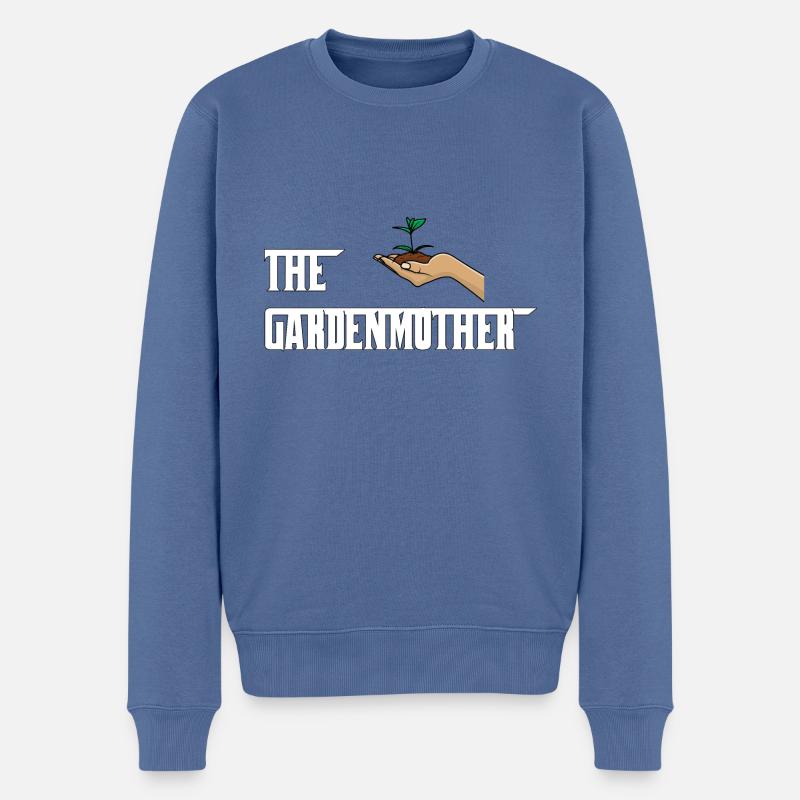 La Gardenmother - Pull Premium bio Homme - bleu pigeon