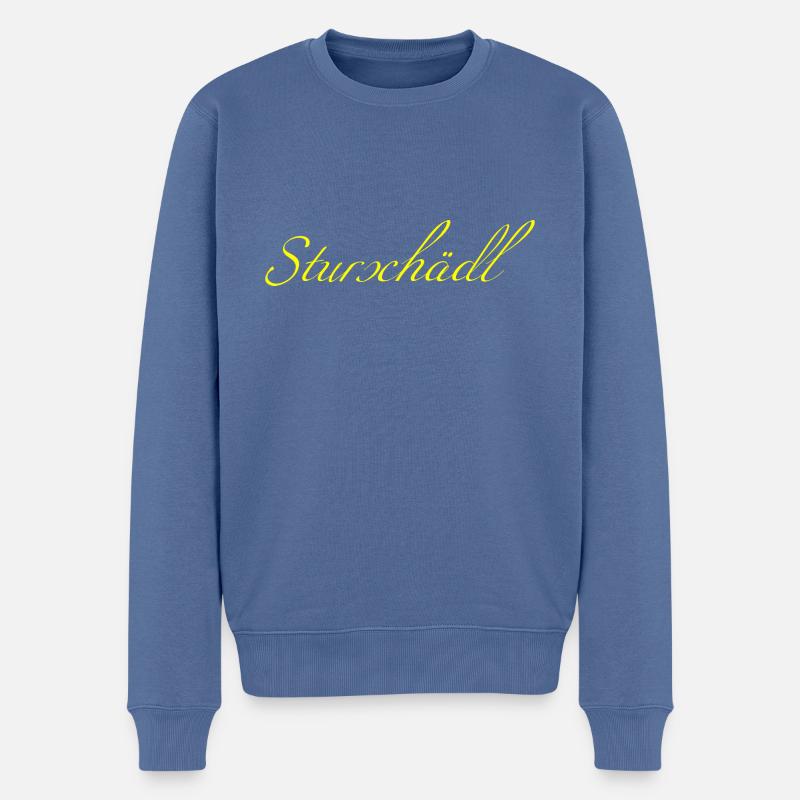 Sturschädl Bayern Schimpfwort - Männer Premium Bio Pullover - Taubenblau