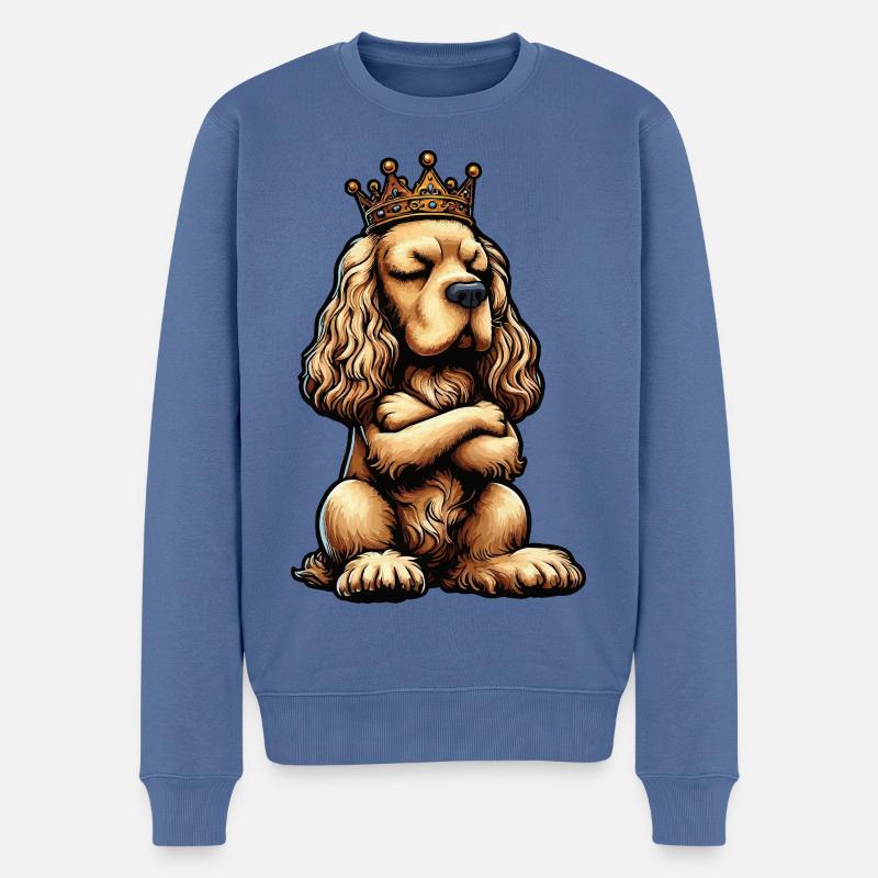 Cocker Spaniel Cockerhund Cocker Spaniel Besitzer - Männer Premium Bio Pullover - Taubenblau