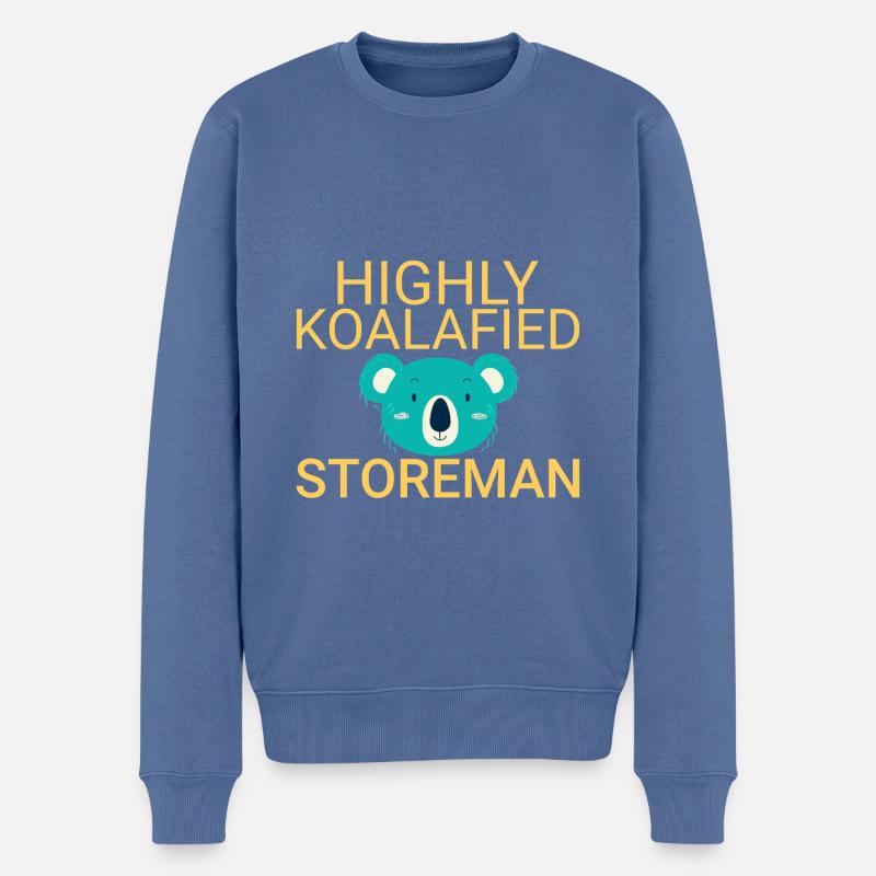 Storeman Koalafied - Männer Premium Bio Pullover - Taubenblau