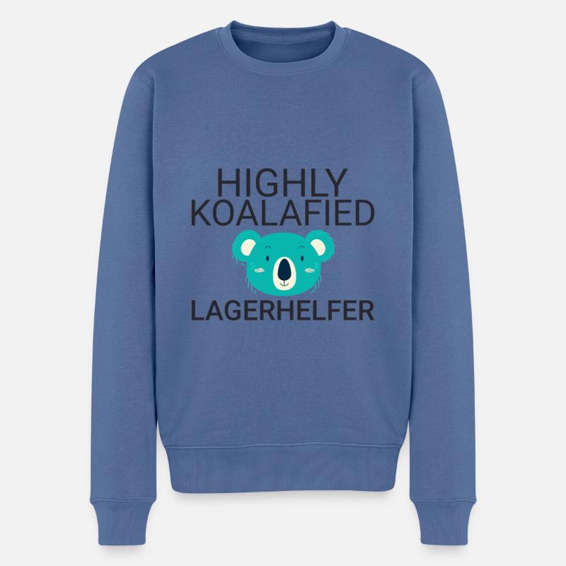 Assistante d’entrepôt Koalafied - Pull Premium bio Homme - bleu pigeon