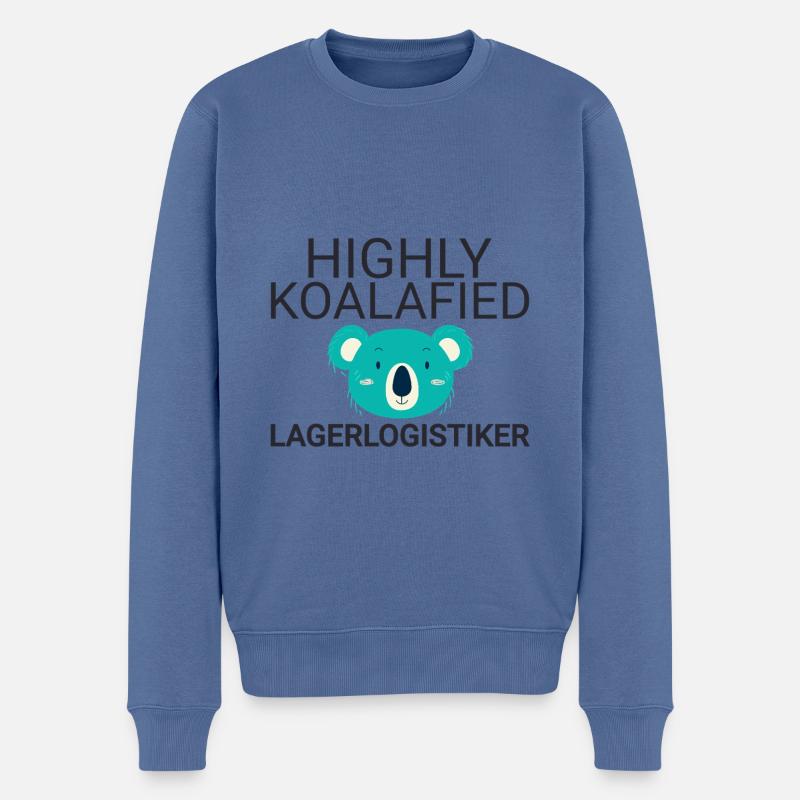 Lagerlogistiker Koalafied - Männer Premium Bio Pullover - Taubenblau