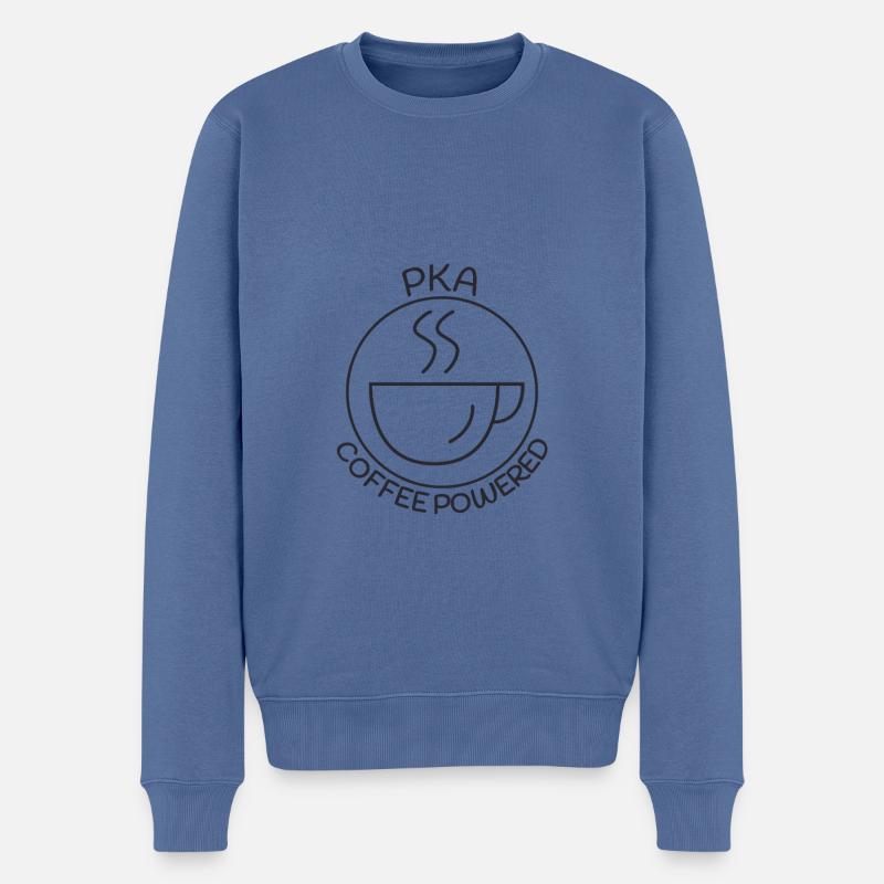 PKA Coffee Powered Apotheke - Männer Premium Bio Pullover - Taubenblau
