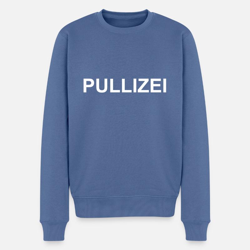 pullizei - Männer Premium Bio Pullover - Taubenblau