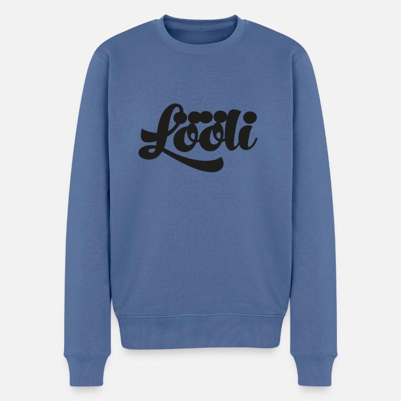 Lööli Schweizerdeutsch Dummkopf Schweiz Schweizer - Männer Premium Bio Pullover - Taubenblau