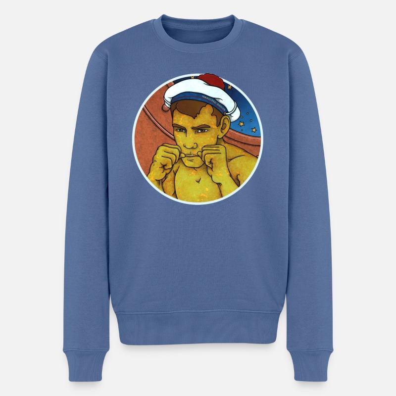 SAILOR 003 - Pull Premium bio Homme - bleu pigeon