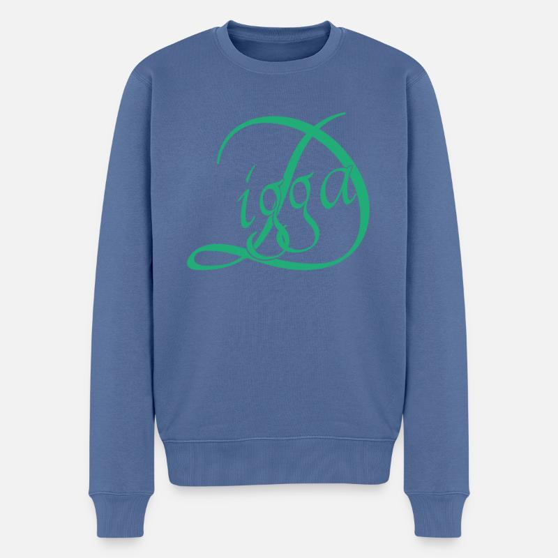 Digga - Männer Premium Bio Pullover - Taubenblau