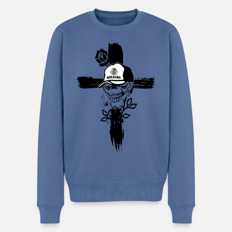 Sinaloa - Pull Premium bio Homme - bleu pigeon