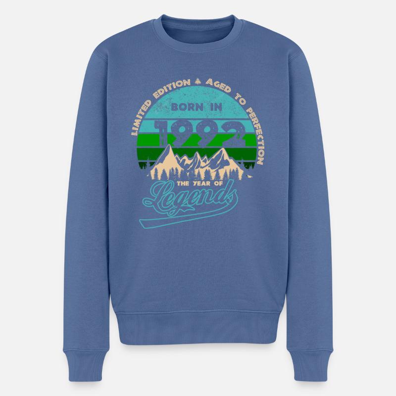 Legenden 1992 - Männer Premium Bio Pullover - Taubenblau