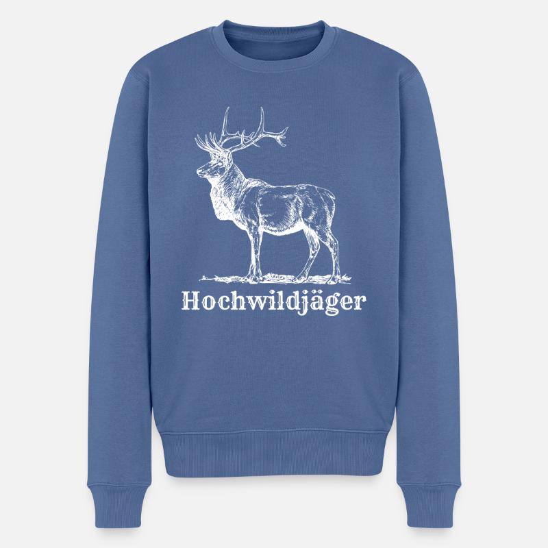 HNTR 3 - Männer Premium Bio Pullover - Taubenblau