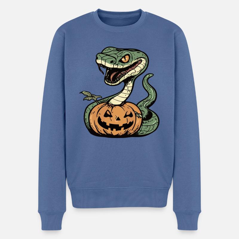 Serpent Cobra Halloween Zombie - Pull Premium bio Homme - bleu pigeon