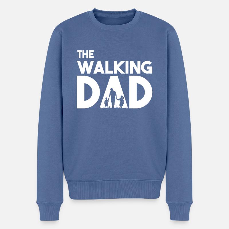 the walking dad - Männer Premium Bio Pullover - Taubenblau