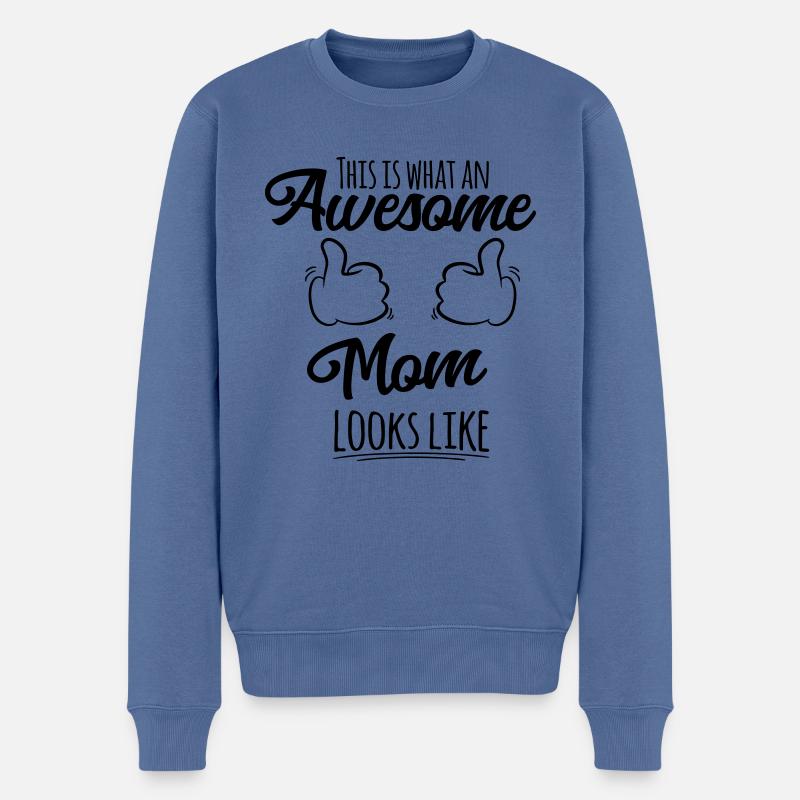 Super maman - Pull Premium bio Homme - bleu pigeon