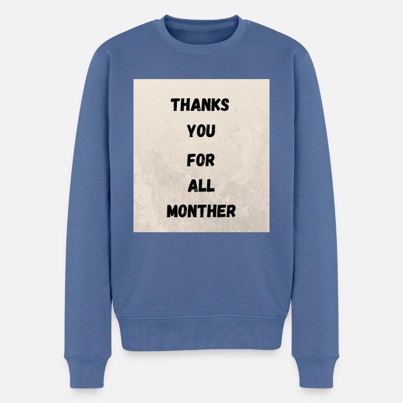 DANKE MUTTER - Männer Premium Bio Pullover - Taubenblau