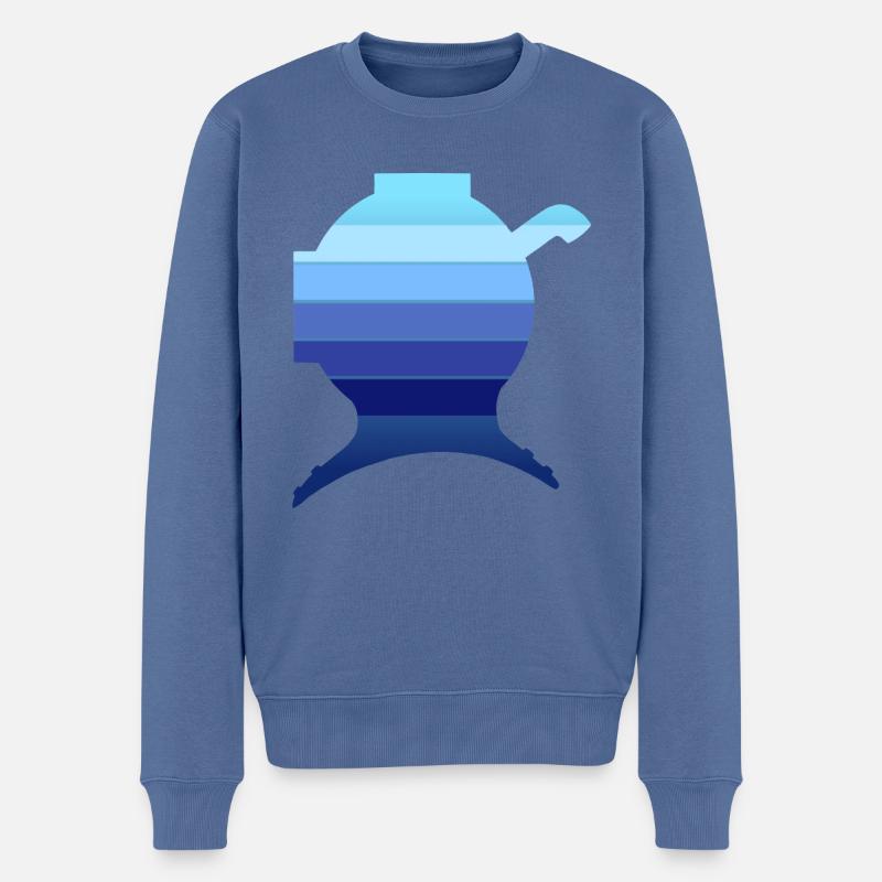 Profilhintergrund N°5 - Männer Premium Bio Pullover - Taubenblau