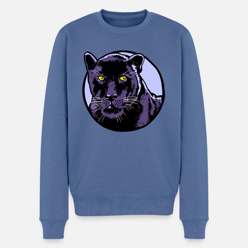 Panthère - Pull Premium bio Homme - bleu pigeon