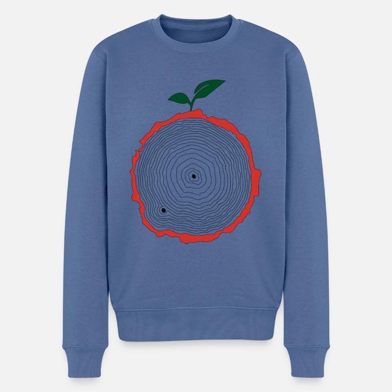 Apfelbaum - Männer Premium Bio Pullover - Taubenblau