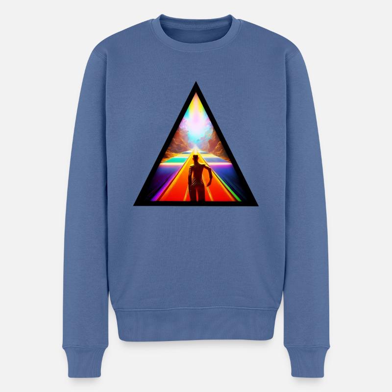 Seelenweg 08 - Männer Premium Bio Pullover - Taubenblau