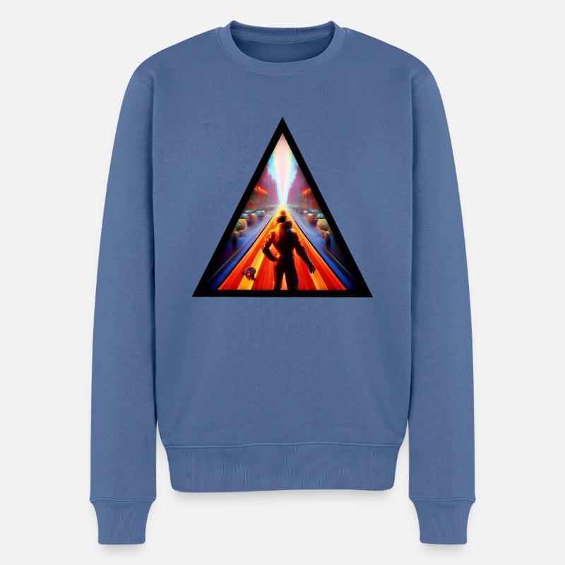 Seelenweg 07 - Pull Premium bio Homme - bleu pigeon