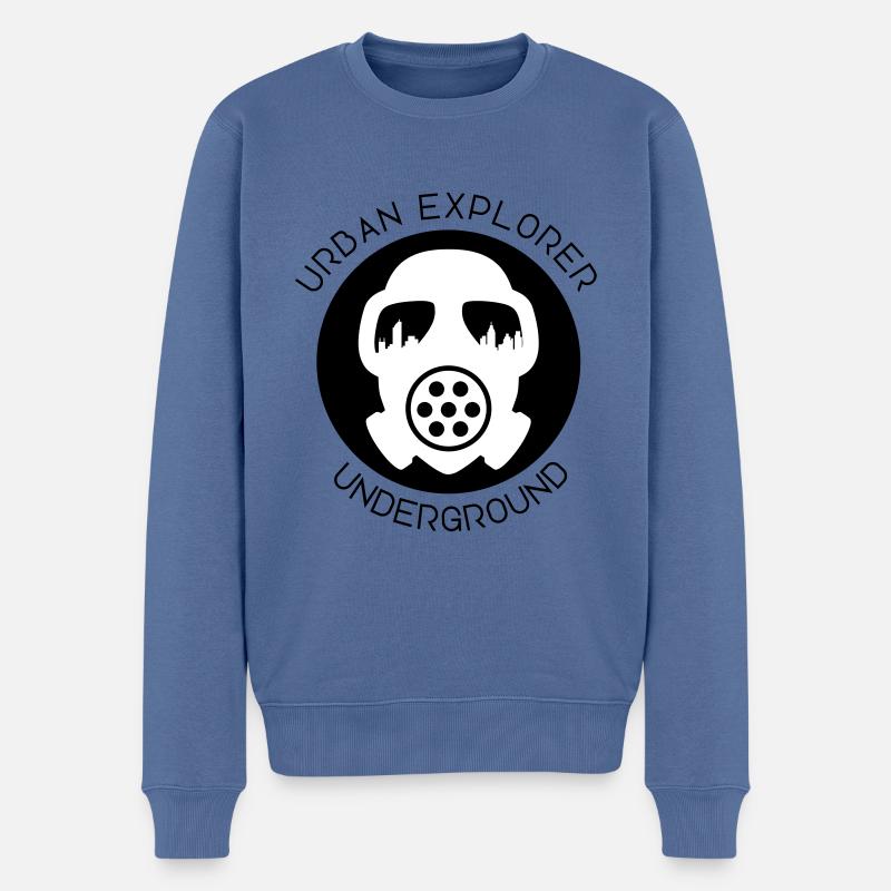 Urban Explorer - Urbex - Underground - Pull Premium bio Homme - bleu pigeon