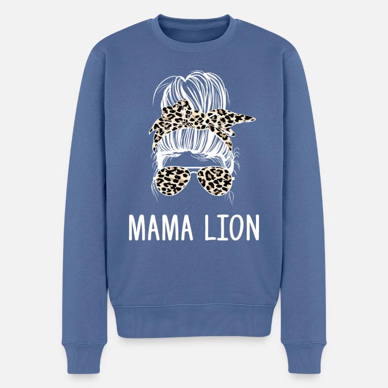 Signe du zodiaque Lion - Pull Premium bio Homme - bleu pigeon