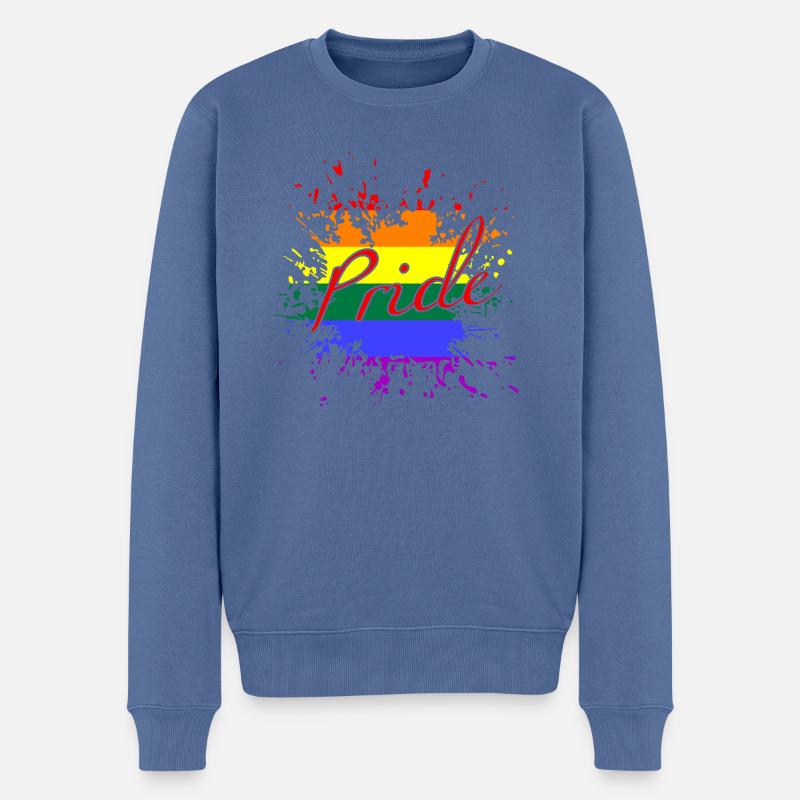 Pride LGBTQ - Männer Premium Bio Pullover - Taubenblau