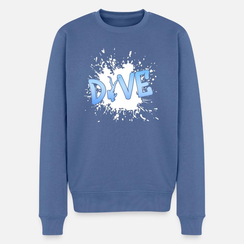 Dive Tauchen Scuba - Männer Premium Bio Pullover - Taubenblau