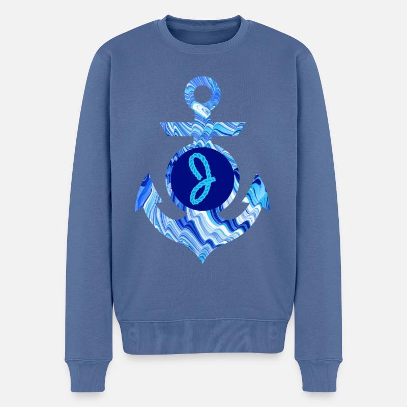 Anker e 80 j - Pull Premium bio Homme - bleu pigeon