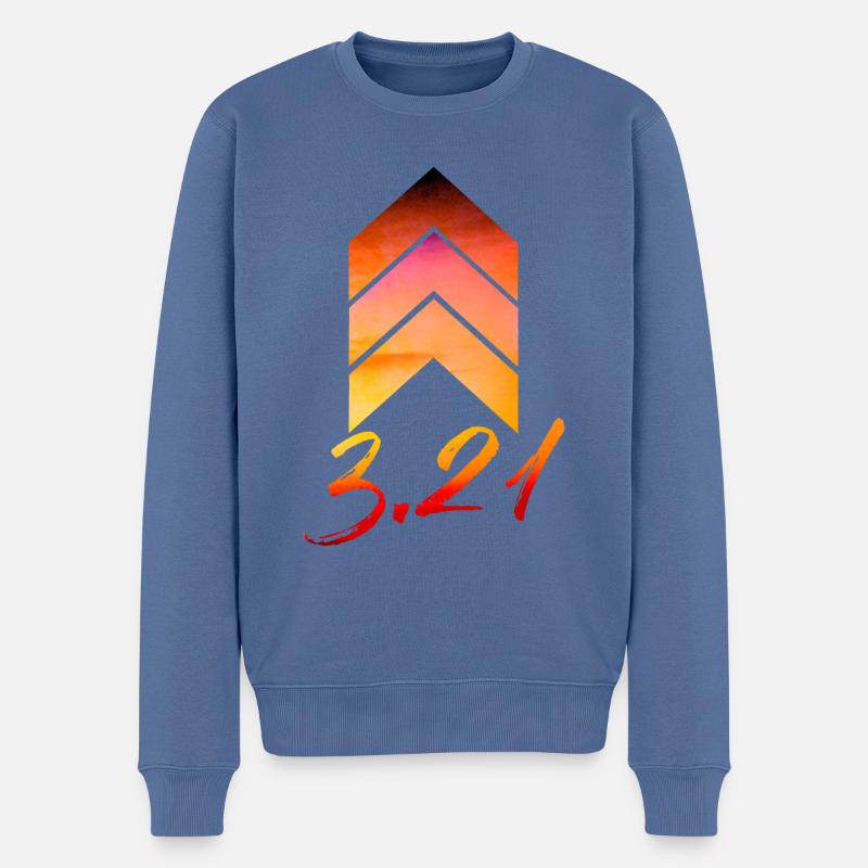 Les chanceux - syndrome de Down - Pull Premium bio Homme - bleu pigeon