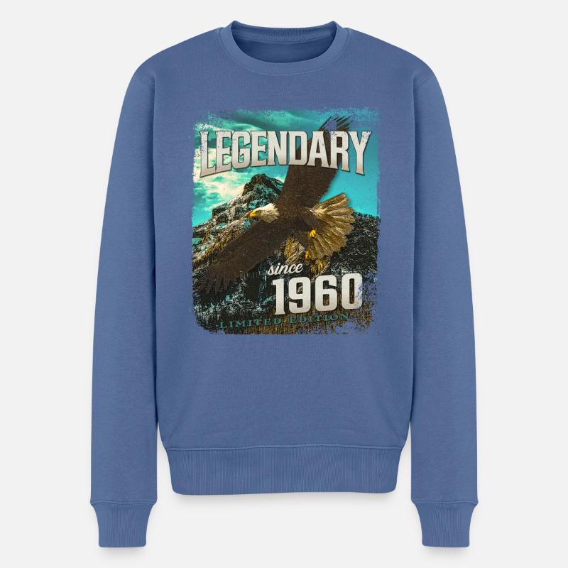Legendär seit 1960 - Männer Premium Bio Pullover - Taubenblau
