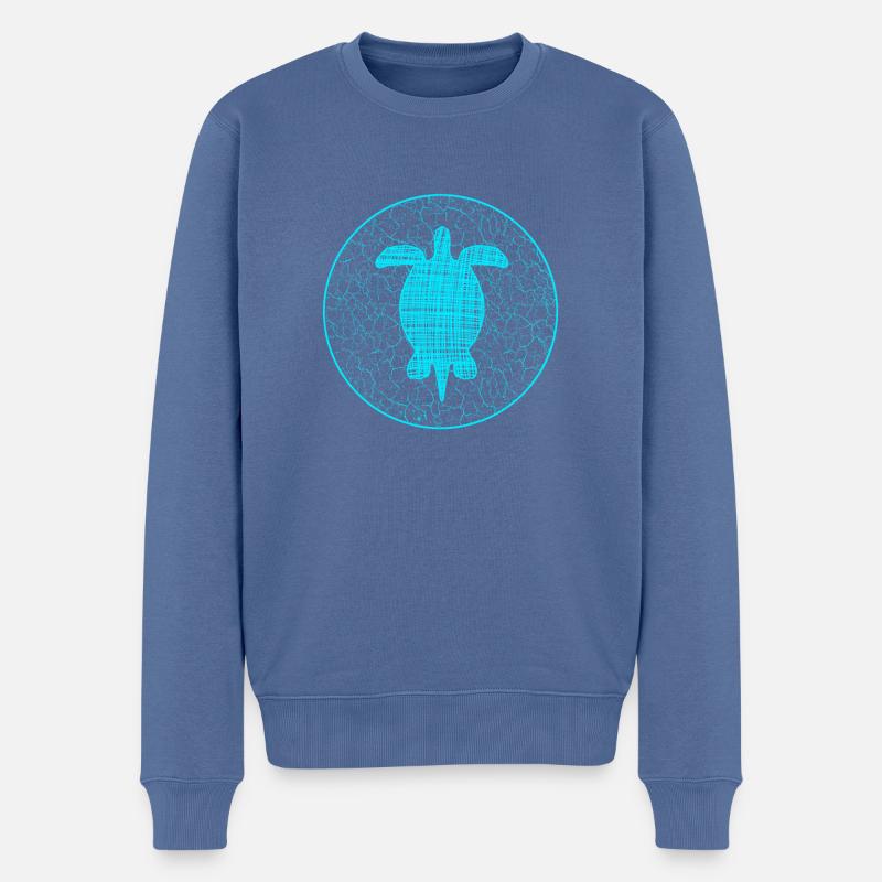 Turtle Schildkröteim - Männer Premium Bio Pullover - Taubenblau