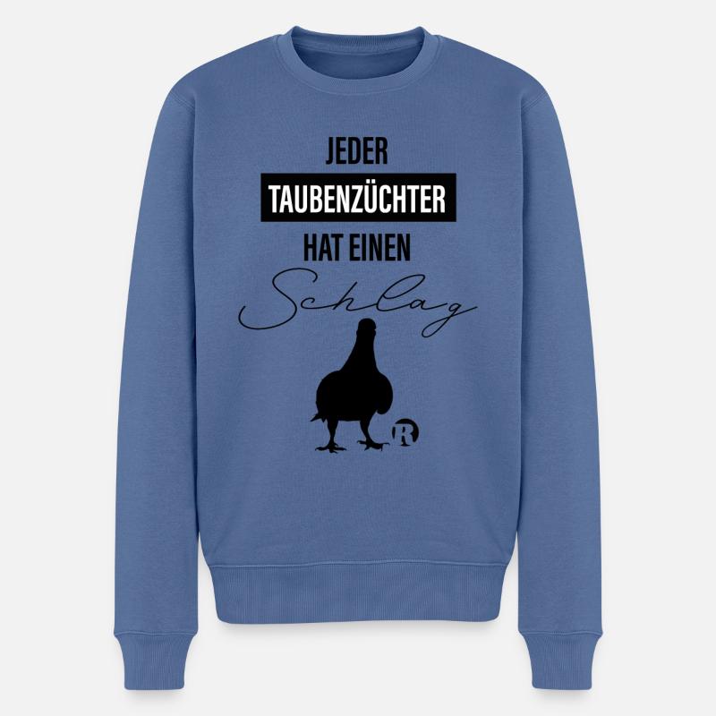 Jeder Taubenzüchter hat einen Schlag - Männer Premium Bio Pullover - Taubenblau