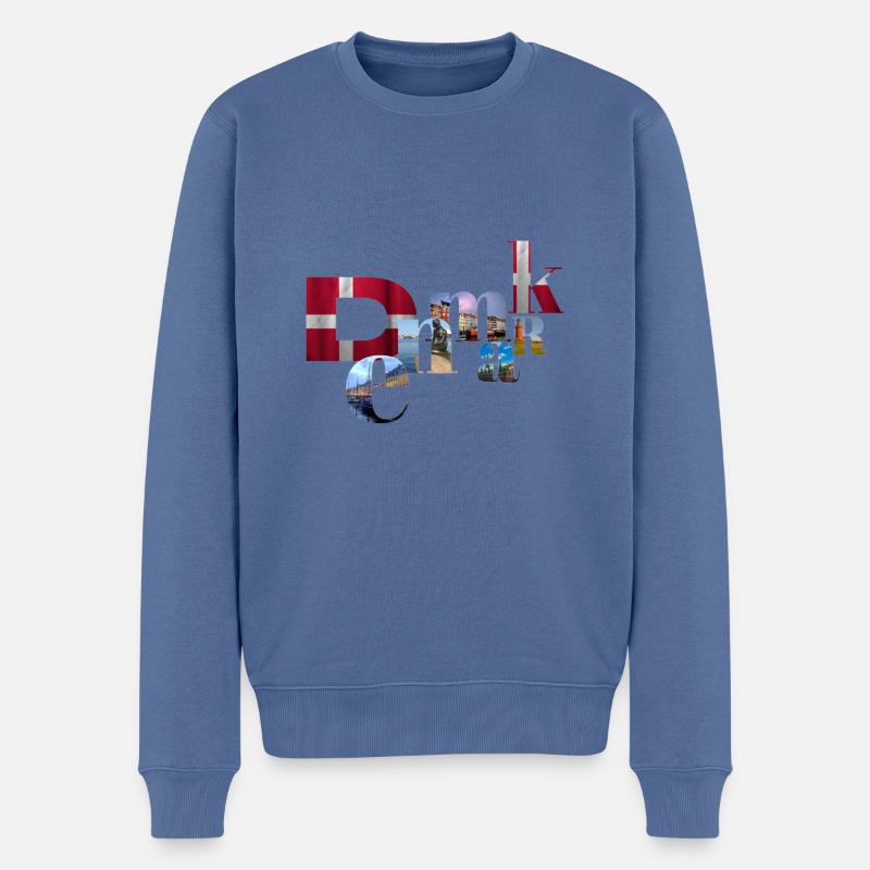 Danemark - Pull Premium bio Homme - bleu pigeon