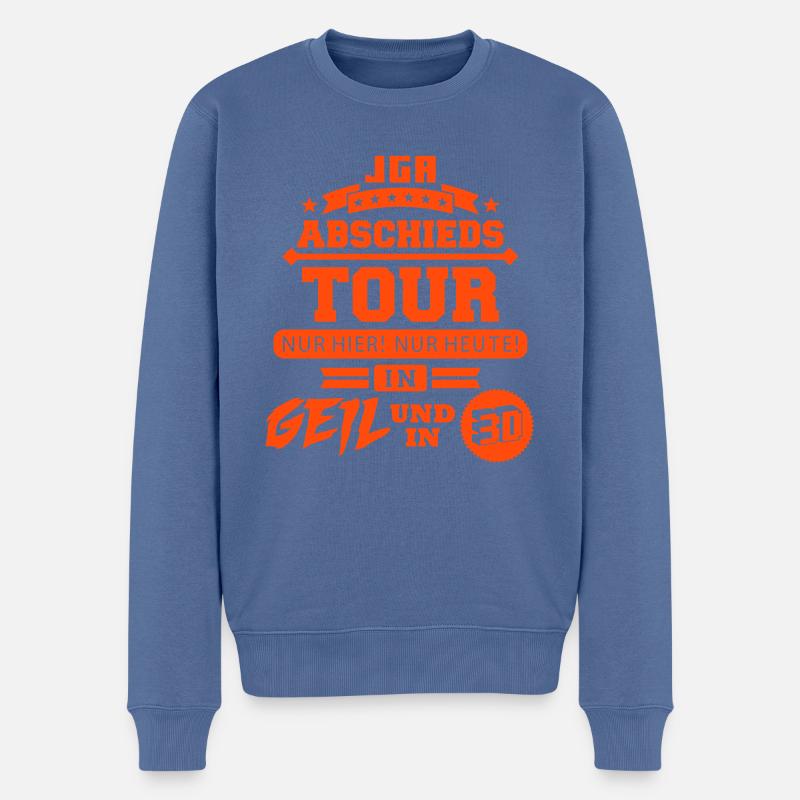 JGA Abschiedstour - Männer Premium Bio Pullover - Taubenblau