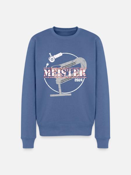 Fliesenlegermeister 2024 - Männer Premium Bio Pullover - Taubenblau