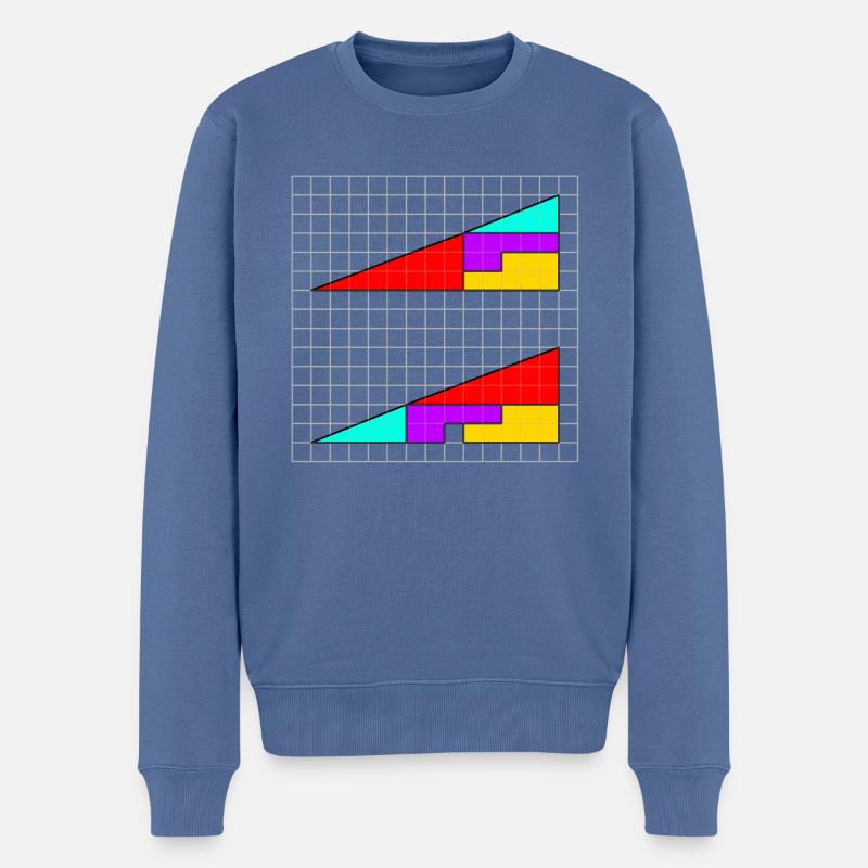 Dreiecke mit fehlendem Quadrat - Männer Premium Bio Pullover - Taubenblau