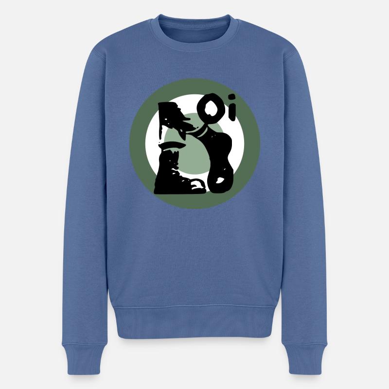 OI Skinhead Subkultur - Männer Premium Bio Pullover - Taubenblau
