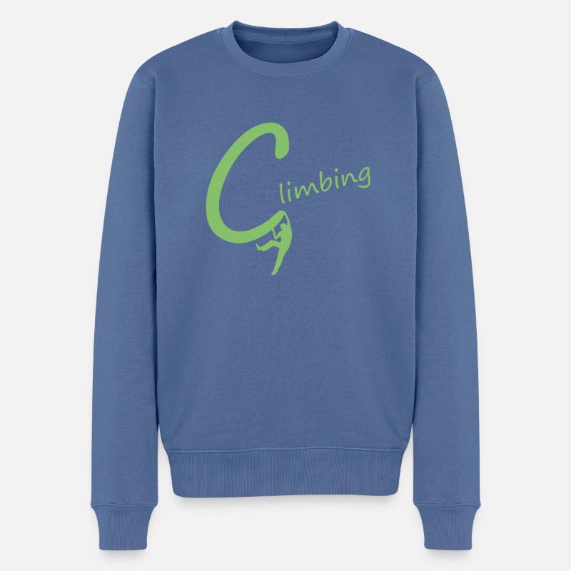 climbing - Männer Premium Bio Pullover - Taubenblau