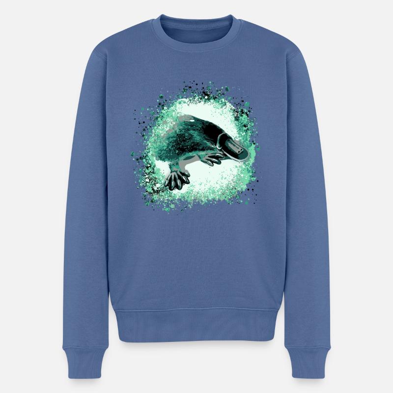 Ornithorynque,ornithorynque,graffiti,peinture - Pull Premium bio Homme - bleu pigeon