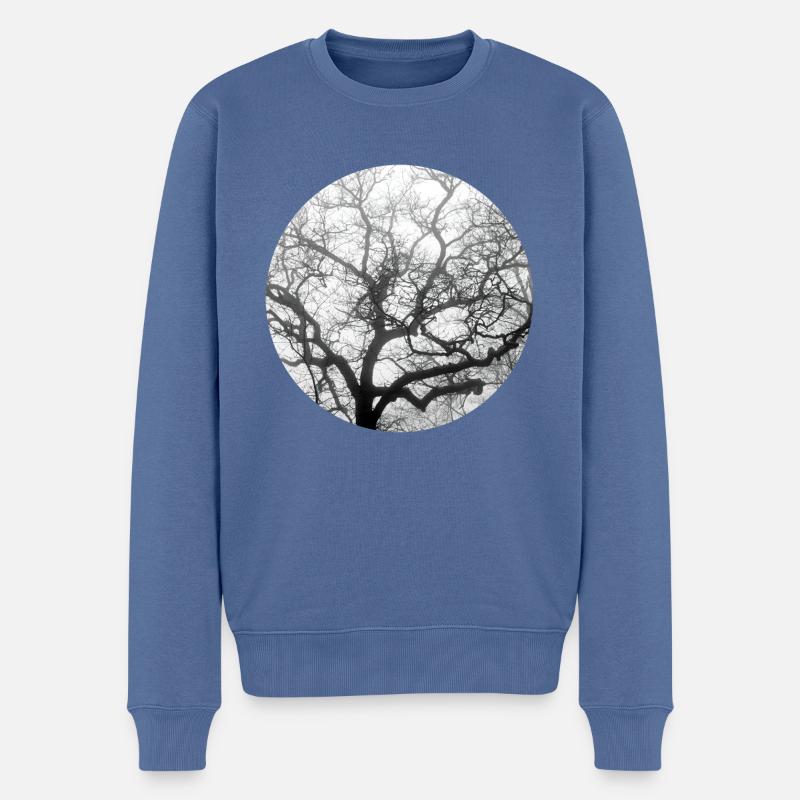 Nature fractale - Pull Premium bio Homme - bleu pigeon