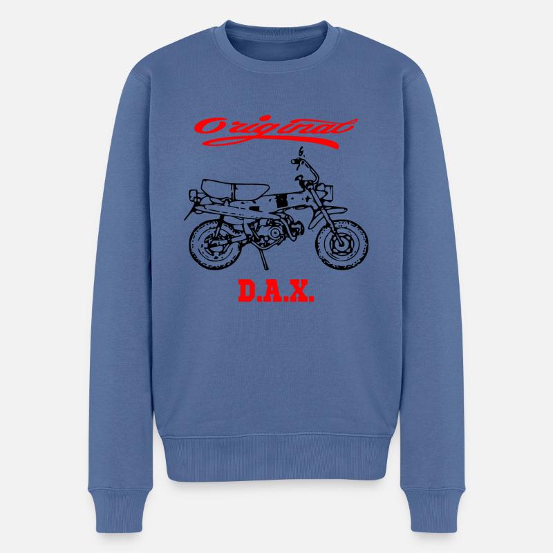 Motorrad Moped Dax Kult - Männer Premium Bio Pullover - Taubenblau
