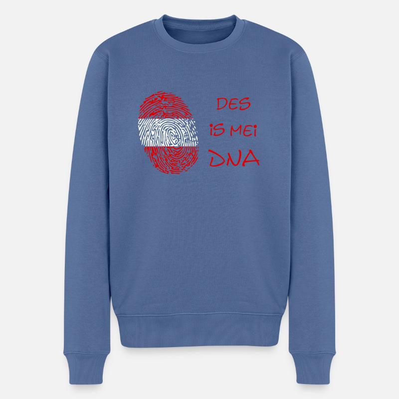 Österreich - Männer Premium Bio Pullover - Taubenblau